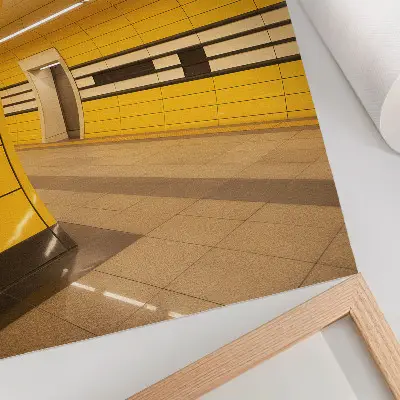 Poster decorativo com padrões dinâmicos e vibrantes em temática de espaço futurista harmonioso