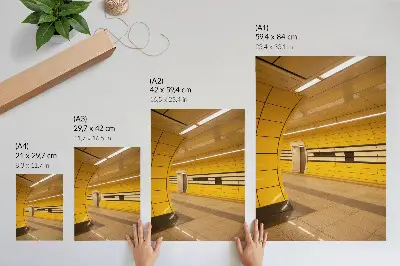 Poster decorativo com padrões dinâmicos e vibrantes em temática de espaço futurista harmonioso