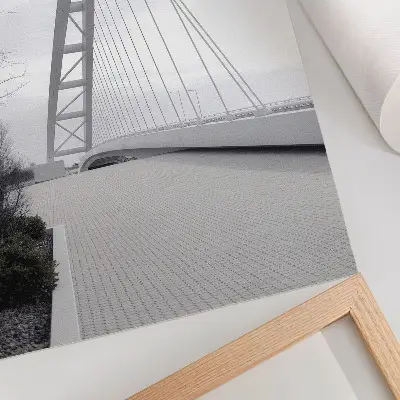 Poster para cozinha com estampa de estrutura de ponte moderna minimalista