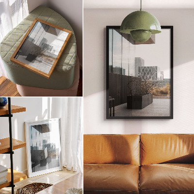 Poster decorativo Edifícios modernos e galhos secos