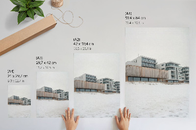Arte de parede Edifícios modernos com arquitetura minimalista