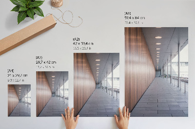 Poster para cozinha simetria de luz moderna em corredores