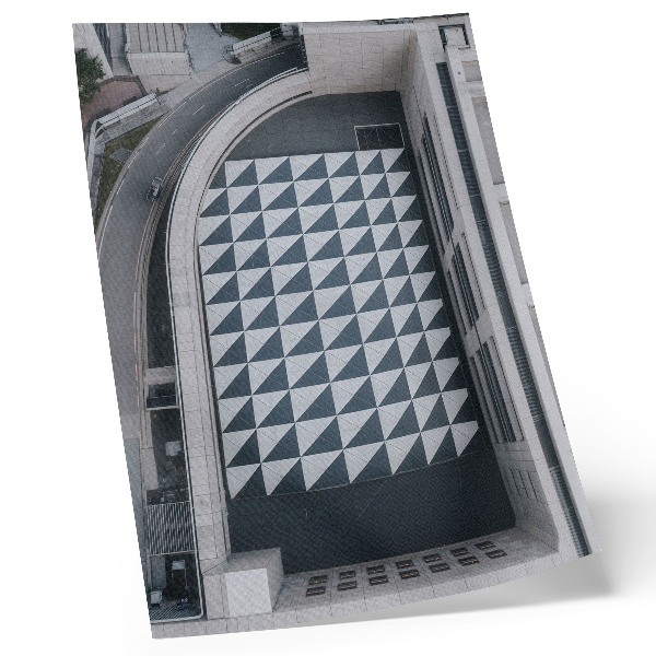 Arte de parede Padrões geométricos elegantes, arquitetura futurista