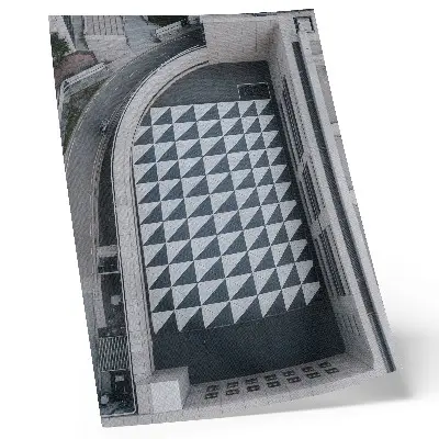 Arte de parede com padrões geométricos elegantes e arquitetura futurista