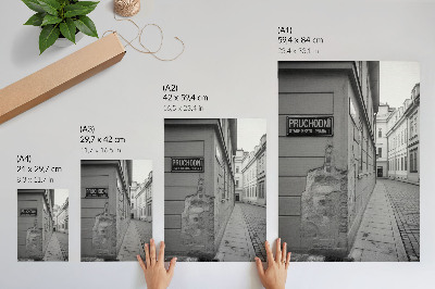 Poster para cozinha Fachadas de edifícios antigos, detalhes arquitetônicos