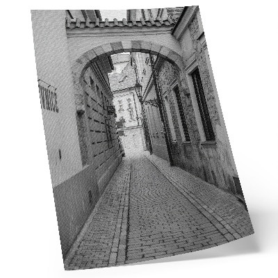 Poster decorativo A arquitetura em preto e branco de uma rua nostálgica.