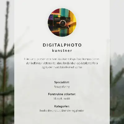 Poster decorativo com árvores majestosas em cores quentes para uma atmosfera tranquila
