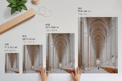Poster para cozinha Arcos altos, elegância, simetria, paz, espaço