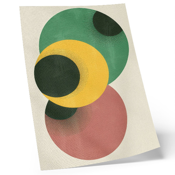Poster decorativo Círculos chamativos em cores vibrantes