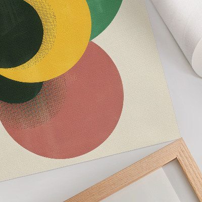 Poster decorativo Círculos chamativos em cores vibrantes