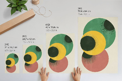 Poster decorativo Círculos chamativos em cores vibrantes