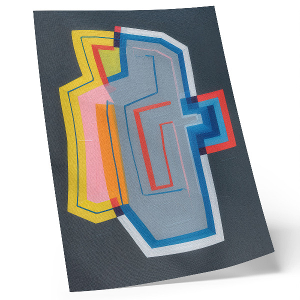 Impressão em tela Formas abstratas, cores vibrantes, modernidade.
