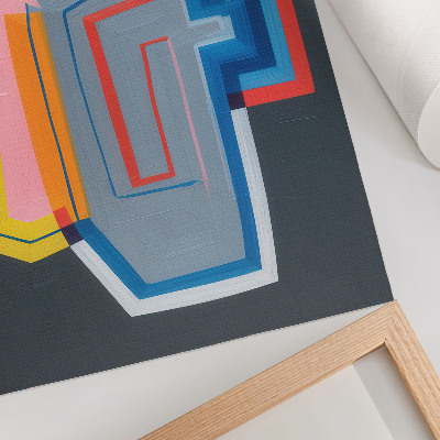Impressão em tela Formas abstratas, cores vibrantes, modernidade.