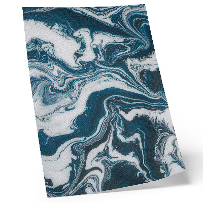 Poster decorativo Pontos abstratos azuis e brancos com linhas dinâmicas