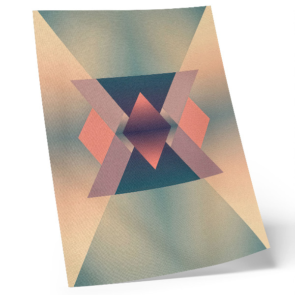 Arte de parede Formas geométricas, cores pastel, elegância