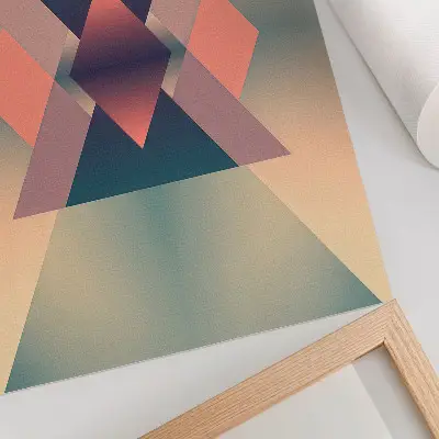 Arte de parede de formas geométricas em cores pastel com design elegante