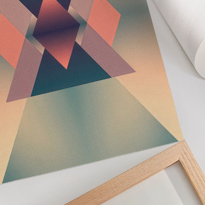 Arte de parede Formas geométricas, cores pastel, elegância