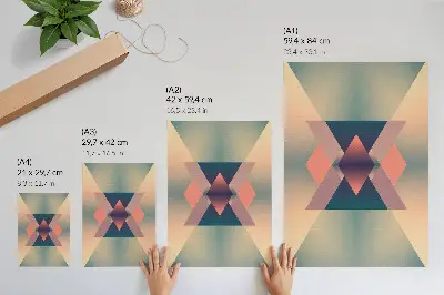 Arte de parede de formas geométricas em cores pastel com design elegante
