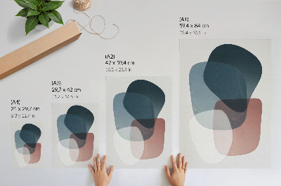Poster para cozinha Formas que se interpenetram, elegância, minimalismo.