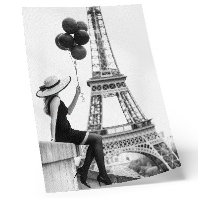 Arte de parede Mulher com torre de balões elegante
