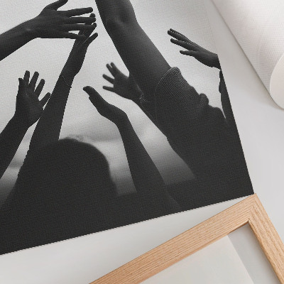 Poster para cozinha Estilo minimalista com as mãos para cima