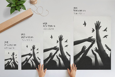 Poster para cozinha Estilo minimalista com as mãos para cima