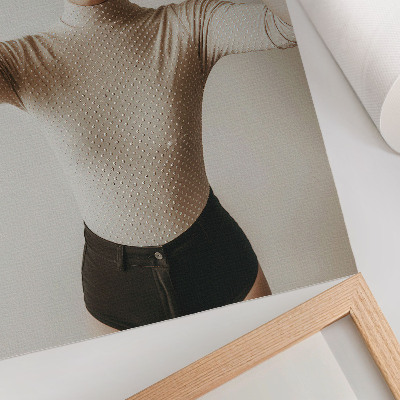 Poster decorativo Elegância retrô, cartola, sutileza, minimalismo
