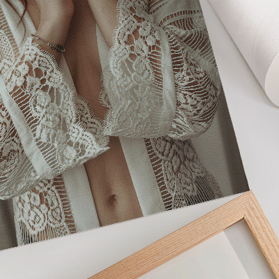 Impressão em tela Renda, delicadeza, elegância, clássico, feminilidade