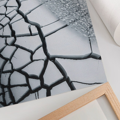 Arte de parede Rachaduras de gelo, linhas harmoniosas de beleza invernal