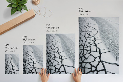 Arte de parede Rachaduras de gelo, linhas harmoniosas de beleza invernal