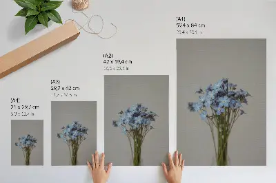Impressão em tela composição floral única para interiores modernos