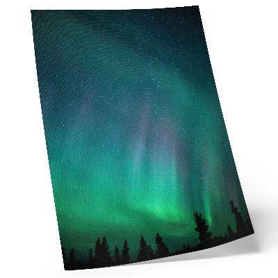 Poster para cozinha Aurora boreal, céu turquesa, estrelas cintilantes