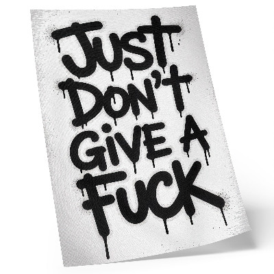 Impressão em tela Letras de grafite pretas sobre fundo branco com contraste.