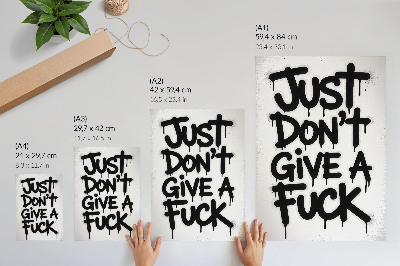Impressão em tela Letras de grafite pretas sobre fundo branco com contraste.