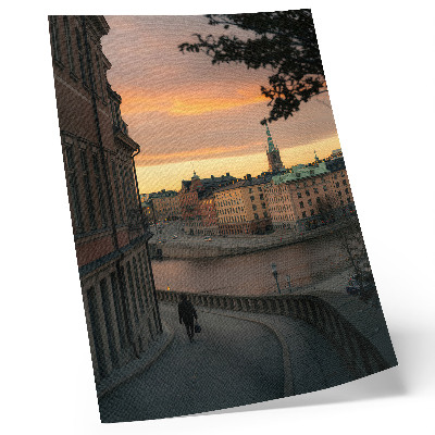 Arte de parede Edifícios históricos, noite, ambiente tranquilo
