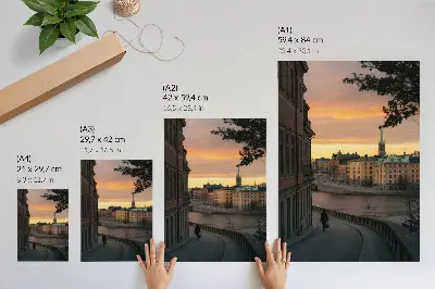 Arte de parede edifícios históricos à noite em ambiente tranquilo