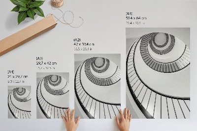 Poster para cozinha Escada em espiral com geometria fascinante e elegância.