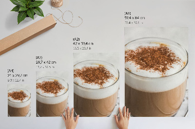 Poster decorativo Café com espuma, cores quentes, harmonia