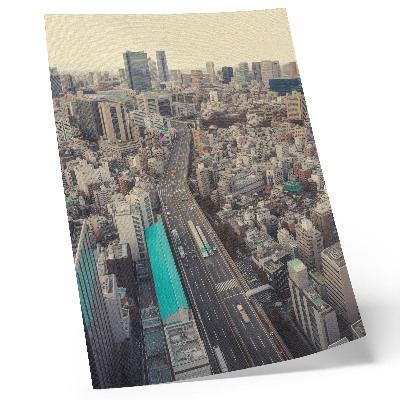 Poster decorativo Panorama da cidade, prédios altos, estrada