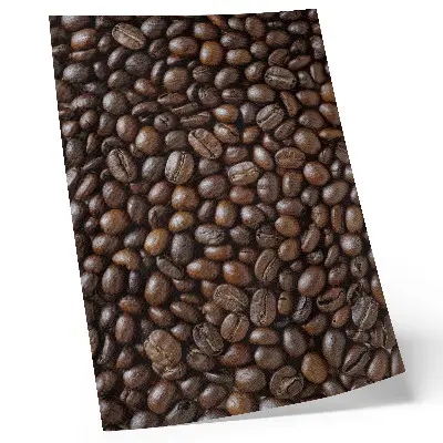Impressão em tela textura marrom de grãos de café