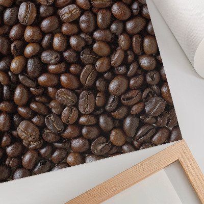 Impressão em tela textura marrom dos grãos de café