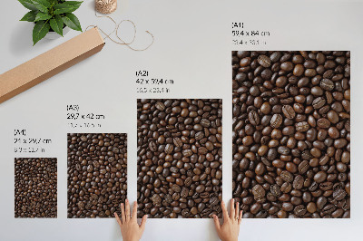 Impressão em tela textura marrom dos grãos de café