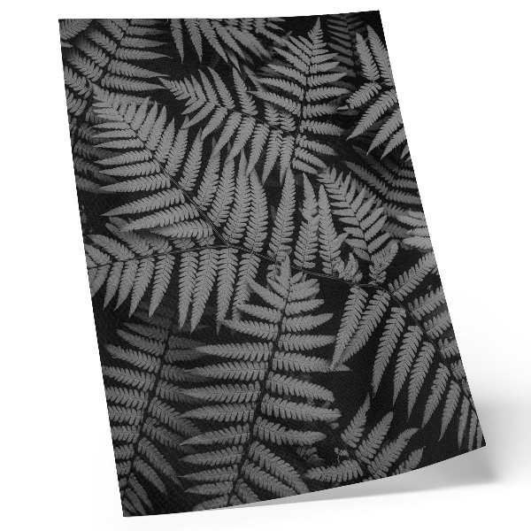 Poster para cozinha Samambaia sensual em preto e branco, simetria, elegância