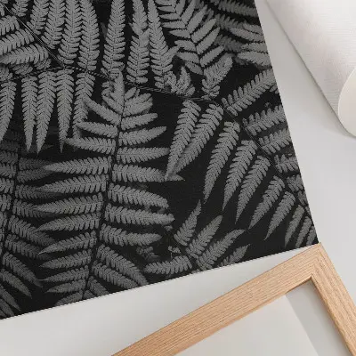 Poster para cozinha samambaia sensual em preto e branco com estética elegante e simétrica