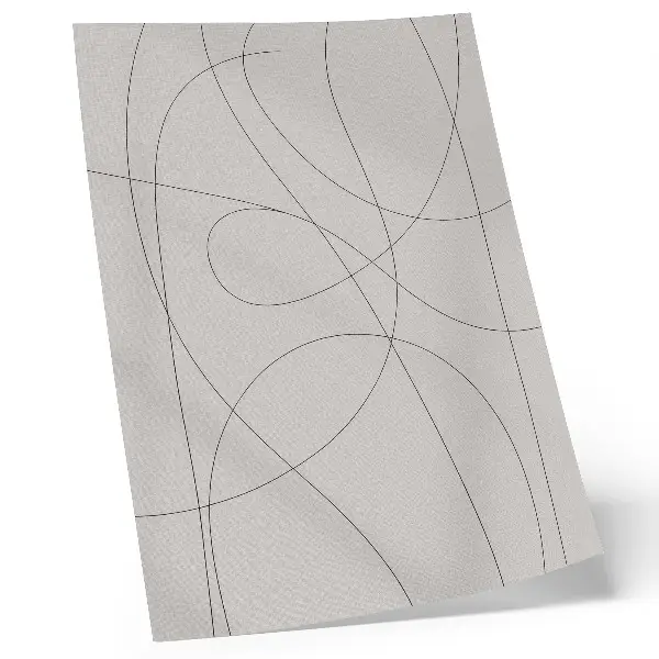Poster decorativo linhas criativas sobre fundo neutro
