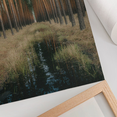 Poster decorativo Paisagem florestal simples, simetria de floresta alta
