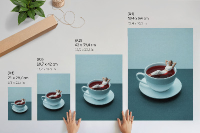 Poster para cozinha Uma xícara surreal de relaxamento