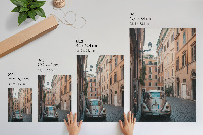 Arte de parede Rua com um carro, arquitetura clássica