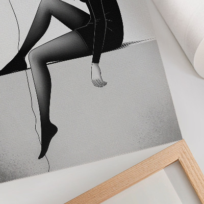 Poster decorativo Figura na borda com um balão refletindo emoções