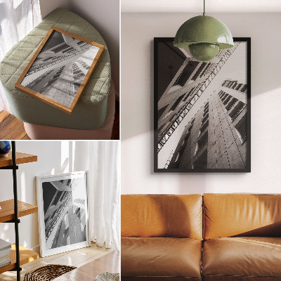 Poster para cozinha Arquitetura moderna com linhas geométricas